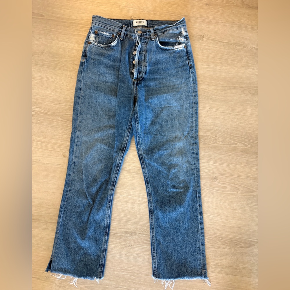 Agolde Blue Cropped Jeans